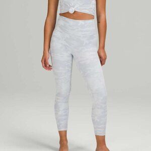 Lululemon Wunder Under HR Crop 23" Incognito Camo Jacquard Alpine White 10